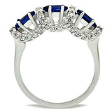 Alamode Rhodium Brass Ring with Synthetic Synthetic Glass in Montana - Alamode - Flyclothing LLC