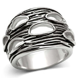 Alamode Rhodium Brass Ring with No Stone - Alamode - Flyclothing LLC