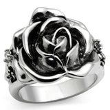Alamode Rhodium Brass Ring with AAA Grade CZ in Clear - Alamode - Flyclothing LLC