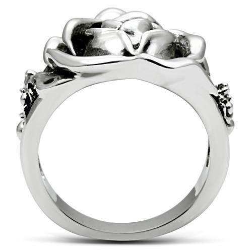 Alamode Rhodium Brass Ring with AAA Grade CZ in Clear - Alamode - Flyclothing LLC