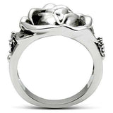 Alamode Rhodium Brass Ring with AAA Grade CZ in Clear - Alamode - Flyclothing LLC
