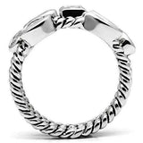 Alamode Rhodium Brass Ring with AAA Grade CZ in Clear - Alamode - Flyclothing LLC