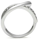 Alamode Rhodium Brass Ring with Top Grade Crystal in Clear - Alamode - Flyclothing LLC