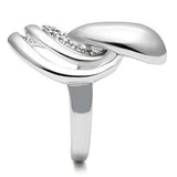 Alamode Rhodium Brass Ring with AAA Grade CZ in Clear - Alamode - Flyclothing LLC