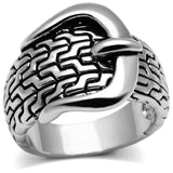 Alamode Rhodium Brass Ring with No Stone - Alamode - Flyclothing LLC