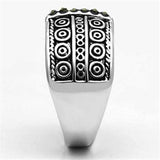 Alamode Rhodium Brass Ring with Semi-Precious Marcasite in Black Diamond - Alamode - Flyclothing LLC