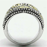 Alamode Reverse Two-Tone Brass Ring with No Stone - Alamode - Flyclothing LLC