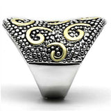 Alamode Reverse Two-Tone Brass Ring with No Stone - Alamode - Flyclothing LLC