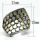 Alamode Reverse Two-Tone Brass Ring with No Stone - Alamode - Flyclothing LLC