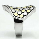 Alamode Reverse Two-Tone Brass Ring with No Stone - Alamode - Flyclothing LLC