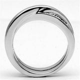 Alamode Rhodium Brass Ring with AAA Grade CZ in Clear - Alamode - Flyclothing LLC