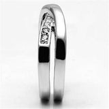 Alamode Rhodium Brass Ring with AAA Grade CZ in Clear - Alamode - Flyclothing LLC