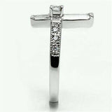 Alamode Rhodium Brass Ring with AAA Grade CZ in Clear - Alamode - Flyclothing LLC