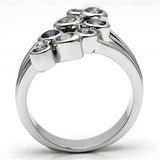 Alamode Rhodium Brass, AAA CZ , Multi Color - Alamode - Flyclothing LLC