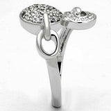 Alamode Rhodium Brass Ring with AAA Grade CZ in Clear - Alamode - Flyclothing LLC