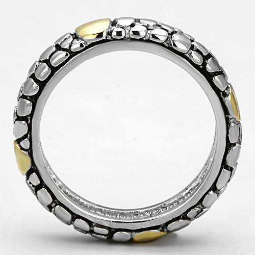 Alamode Reverse Two-Tone Brass Ring with Epoxy in Jet - Alamode - Flyclothing LLC