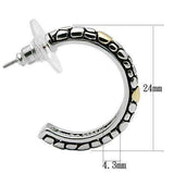 Alamode Reverse Two-Tone Brass Earrings with Epoxy in Jet - Alamode - Flyclothing LLC