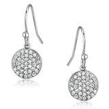 Alamode Rhodium Brass Earrings with AAA Grade CZ in Clear - Alamode - Flyclothing LLC