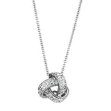 Alamode Rhodium Brass Necklace with Top Grade Crystal in Clear - Alamode - Flyclothing LLC