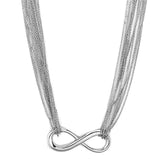 Alamode Rhodium Brass Necklace with No Stone - Alamode - Flyclothing LLC