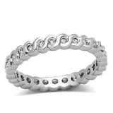 Alamode Rhodium Brass Ring with AAA Grade CZ in Clear - Alamode - Flyclothing LLC