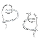 Alamode Rhodium Brass Earrings with AAA Grade CZ in Clear - Alamode - Flyclothing LLC