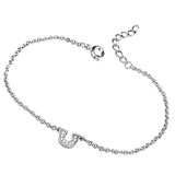 Alamode Rhodium Brass Bracelet with AAA Grade CZ in Clear - Alamode - Flyclothing LLC