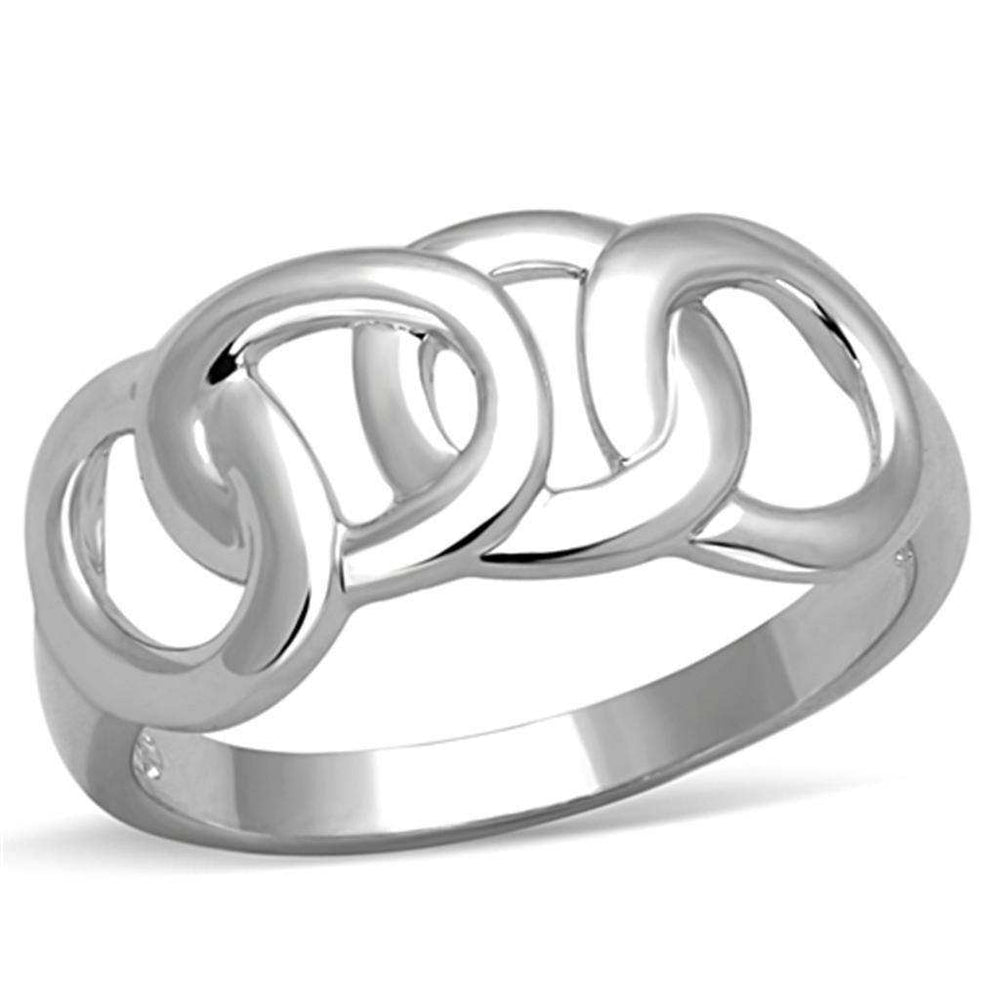 Alamode Rhodium Brass Ring with No Stone - Alamode - Flyclothing LLC