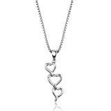 Alamode Rhodium Brass Chain Pendant with AAA Grade CZ in Clear - Alamode - Flyclothing LLC