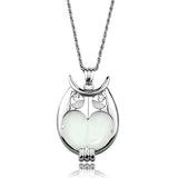 Alamode Rhodium Brass Magnifier pendant with Top Grade Crystal in Clear - Alamode - Flyclothing LLC