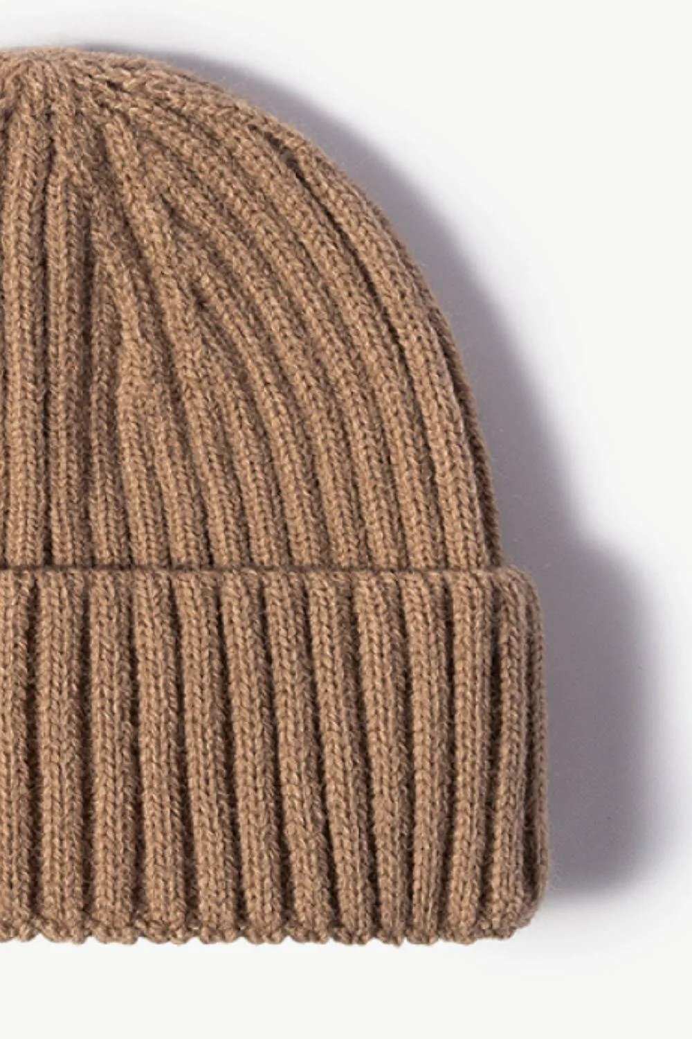 Rib-Knit Cuff Beanie - Trendsi - Flyclothing LLC