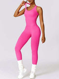Cutout Racerback Active Jumpsuit - Trendsi - Flyclothing LLC