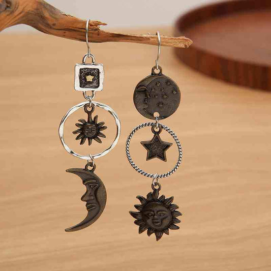Star, Sun, and Moon Earrings - Trendsi - Flyclothing LLC