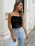 Straight Neck Cropped Cami - Trendsi - Flyclothing LLC