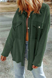 Button Down Long Sleeve Jacket - Trendsi - Flyclothing LLC