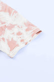 Tie-Dye Round Neck Short Sleeve Tunic Tee - Trendsi - Flyclothing LLC