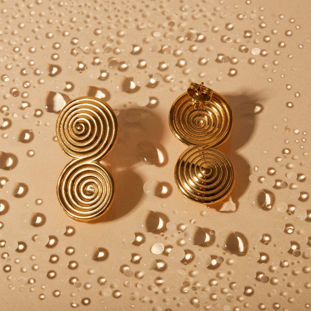 18K Gold-Plated Stainless Steel Earrings - Trendsi - Flyclothing LLC