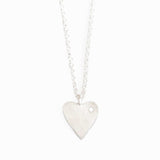 Silverpolished Heart Necklace - Asha Handicrafts - Flyclothing LLC