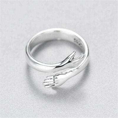 Hug Shape 925 Sterling Silver Bypass Ring - Trendsi - Flyclothing LLC
