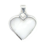 Corazon Blanco White Heart Pendant with Chain - Artisana - Flyclothing LLC