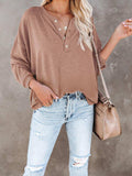 Buttoned Drop Shoulder Top - Trendsi - Flyclothing LLC