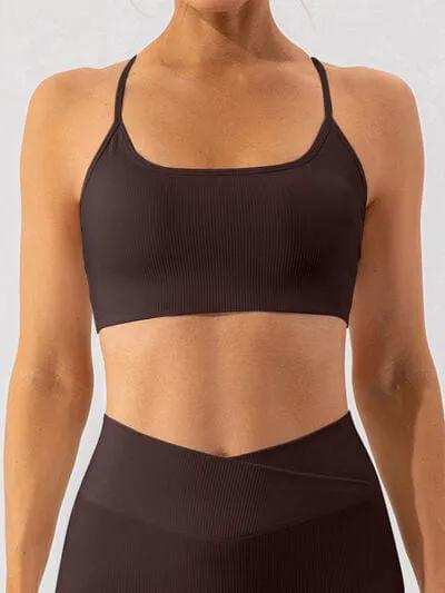 Spaghetti Strap Active Bra - Trendsi - Flyclothing LLC