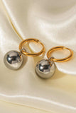 18K Gold-Plated Copper Ball Drop Earrings - Trendsi - Flyclothing LLC