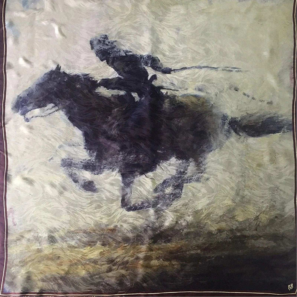 Limited-Edition Pony Express Silk Scarf by Terry Gardner - Rockmount Clothing - Flyclothing LLC