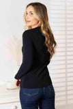 Basic Bae Asymmetrical Neck Long Sleeve Top - Trendsi - Flyclothing LLC