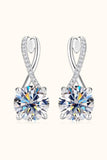 4 Carat Moissanite 925 Sterling Silver Earrings - Trendsi - Flyclothing LLC