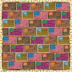Rockmount Clothing Limited-Edition Yankee Doodle Flag Silk Scarf by Tim Yanke