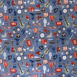 Rockmount Clothing Mens Route 66 Short Sleeve Western Shirt In Blue - Rockmount Clothing - Flyclothing LLC