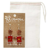 Dancing Girl Santa Earrings - Creative Alternatives - Creative Alternatives - Flyclothing LLC