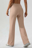 High Waist Straight Active Pants - Trendsi - Flyclothing LLC